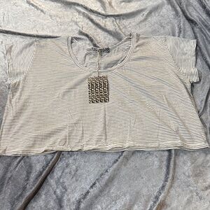 Stylish Striped Black and White Crop Top